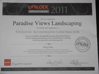 Unilock Authorized Contractor Certification