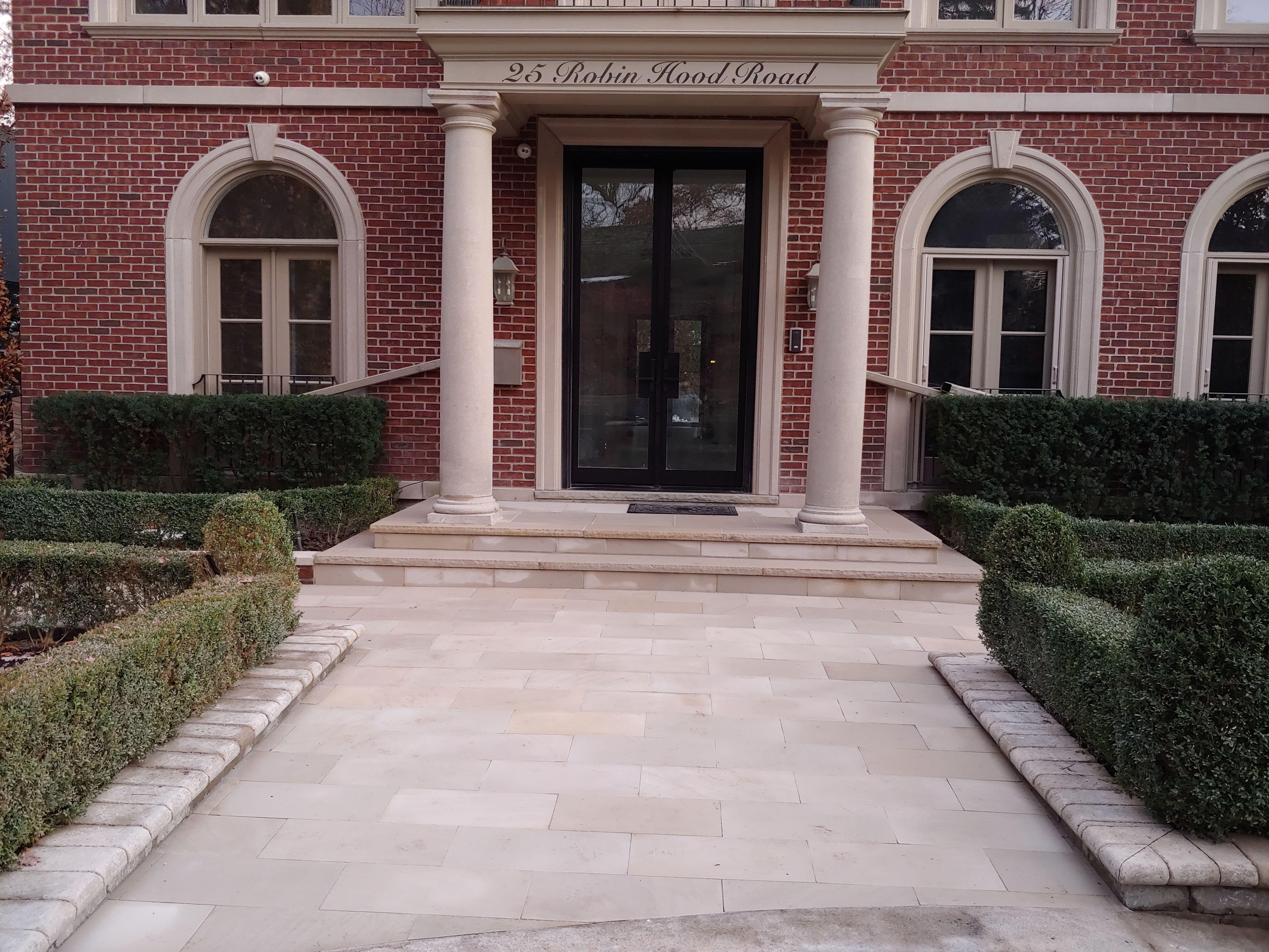 Front entrace with natural stone in Etobicoke