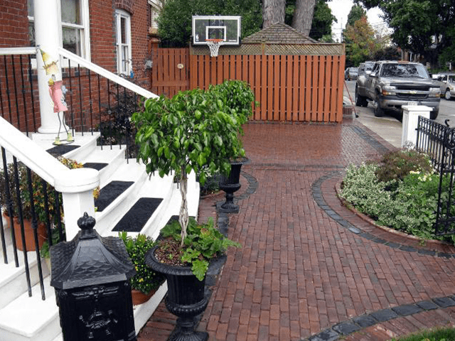 Front Yard Landscaping with Staircase Entrance