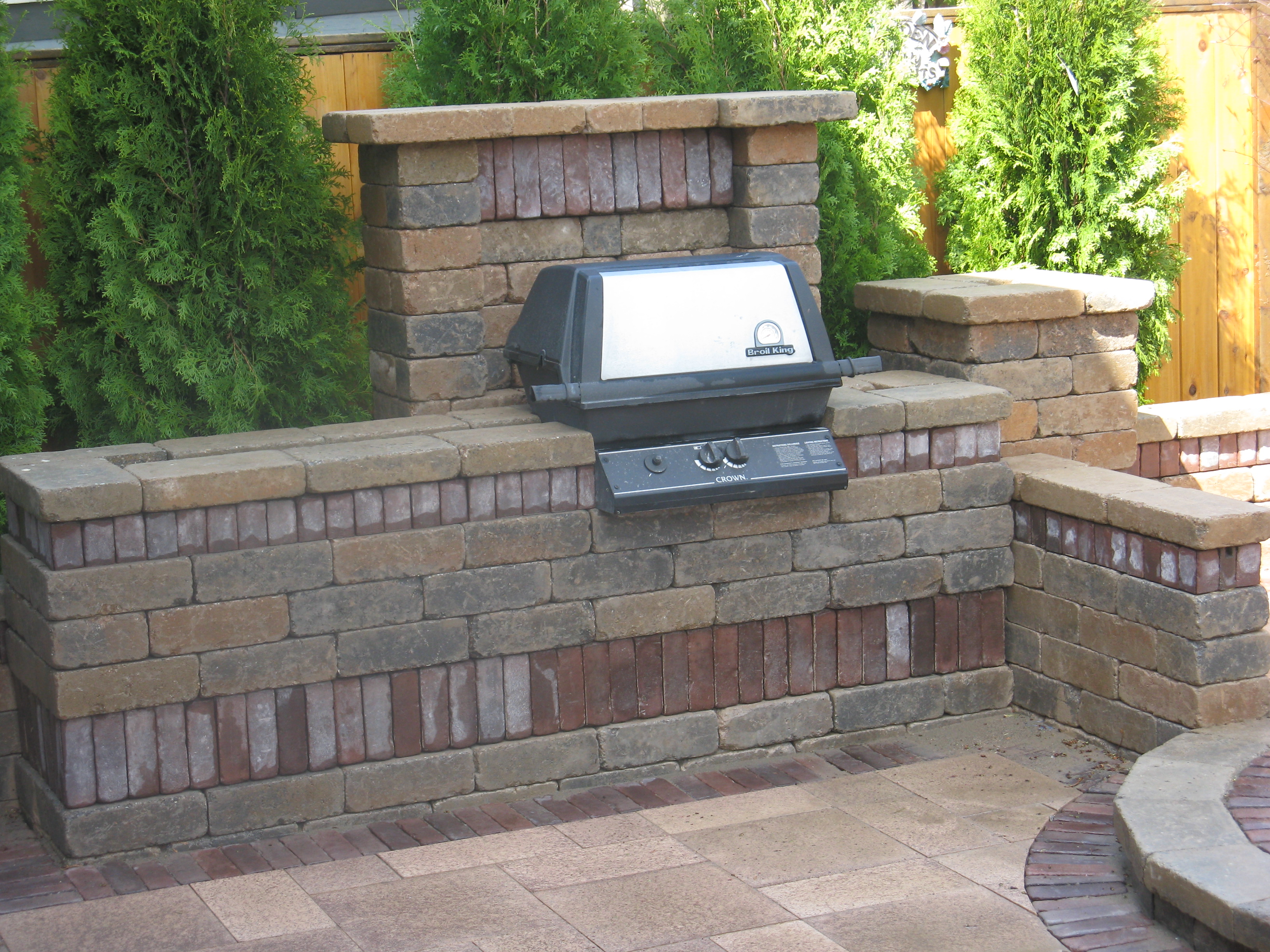 Built in BBQ with counter top and backsplash Caledon, Ontario