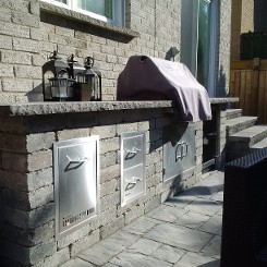 Backyard Patio and built in barbeque Etobicoke